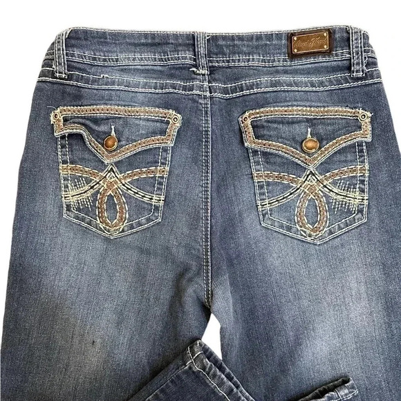 Wired Heart Western Midrise Embroidered Pockets Cowgirl Bootcut Jeans size 31 - Picture 4 of 14
